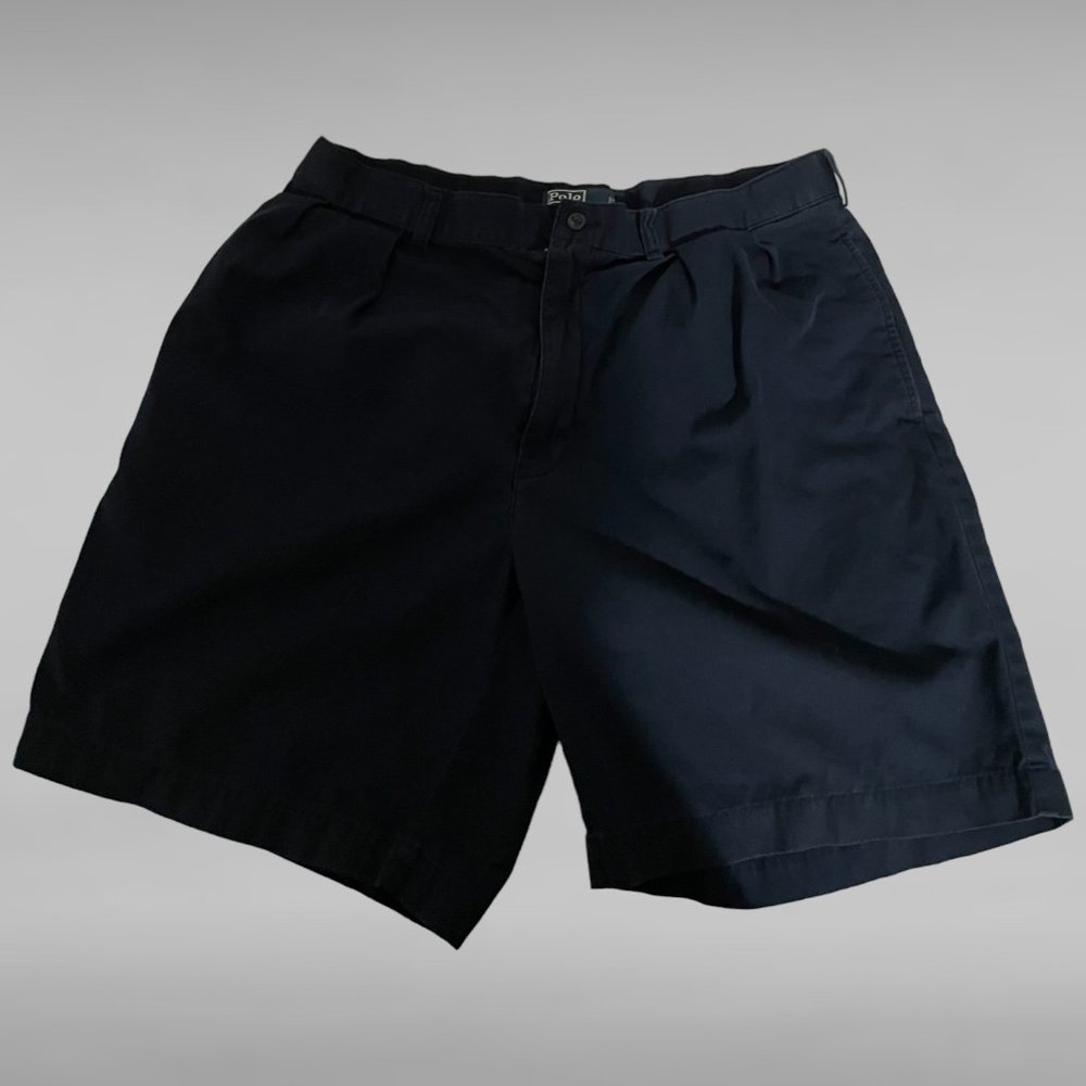 Polo by Ralph Lauren Pleated Shorts, Solid Blue, (P060223-2)